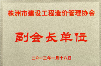 株洲市建设工程造价管理协会副会长单位